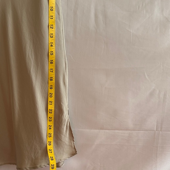 Anine Bing Erin Silk Skirt, Beige - Picture 9 of 9